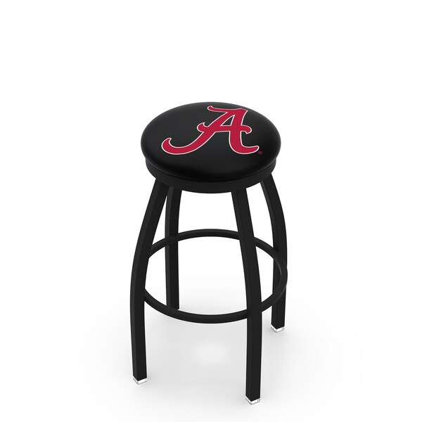 Holland Bar Stool Co 30" Blk Wrinkle Alabama Swivel Bar Stool, Accent Ring L8B2B30AL-A - main