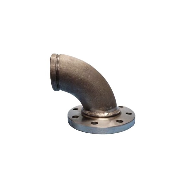 Industrial Choice Grooved x 150 lb Flange 90° Elbow, 3 in, Carbon Steel, Schedule 40 GVF150-90-3-S40CS - main