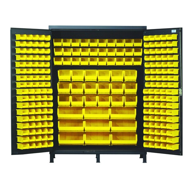 Quantum Storage Systems JUMBO STORAGE CABINET W/227 YELLOW BINS QSC-60YL - main