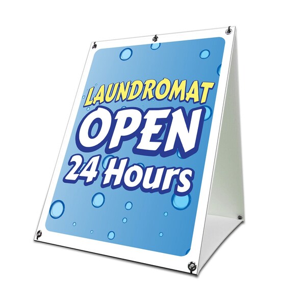 Signmission Laundromat, 36 Inch x 24 Inch A-frame Yard Sign, Coroplast Yard Sign SBC-2436-30399 - main