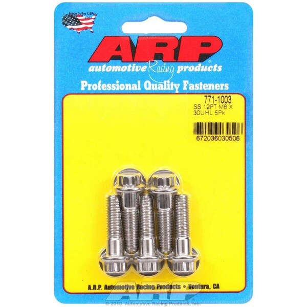 Homestead 771-1003 8 x 1.25 x 30 mm 12-Point Stainless Steel Bolt, 5PK HO3620661 - main