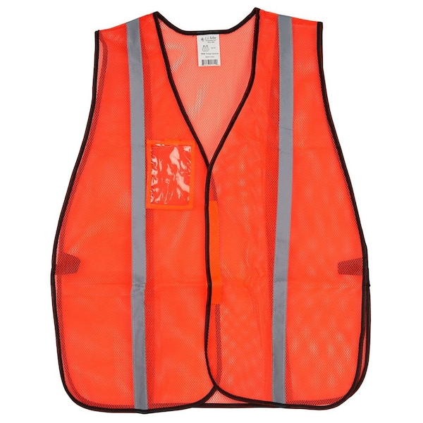 Jj Keller Non-Certified Safety Vest, Hook and Loop Closure with 1" Silver Tape 58046 - main
