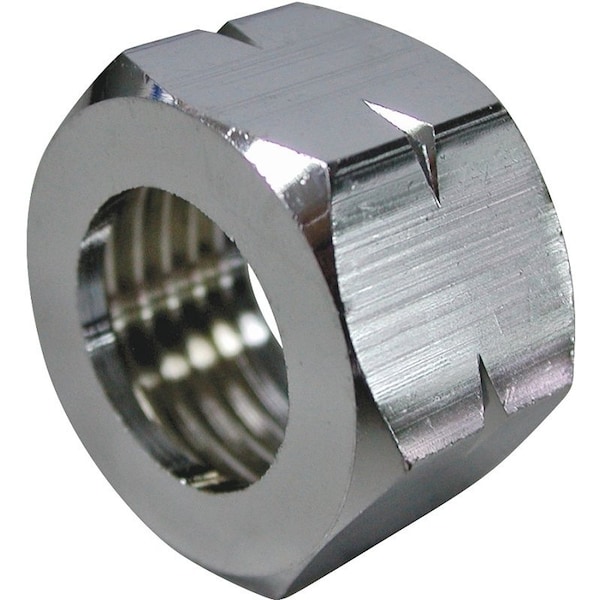 Prosource Exclusively Orgill Faucet Coupling Nut, Brass, Silver, Chrome Plated PMB-095 - main