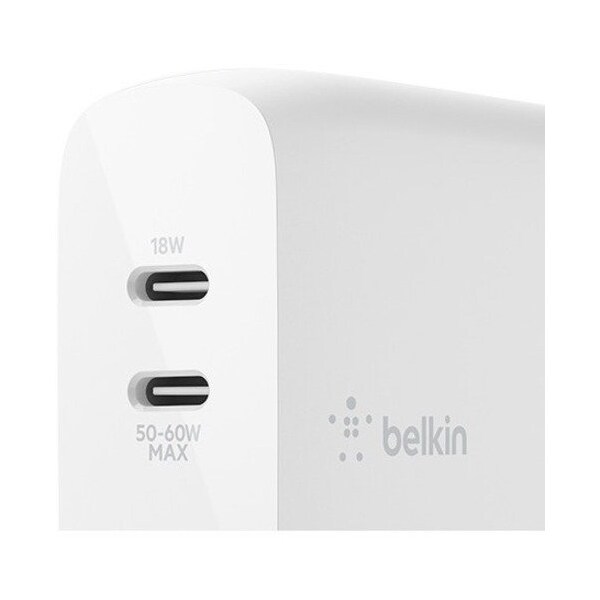 Belkin 68W USB-C CHGR, GAN, 50C/18C, WHT WCH003DQWH - main
