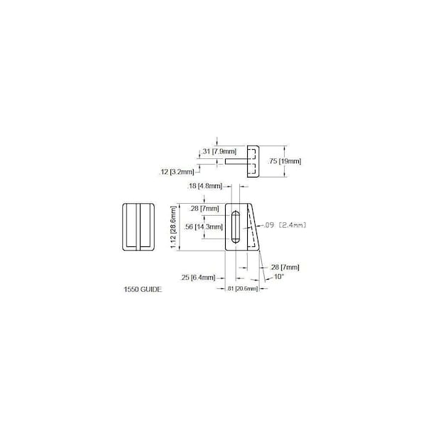 Le Johnson Single Door Guide 1500 Series F/ Pocket Door - 2/Set 1550 - main