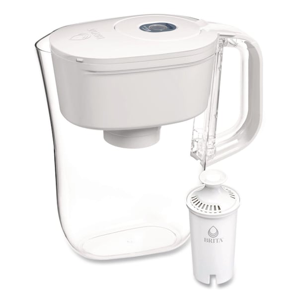 Brita Small 6-Cup Water Filter Pitcher with 1 Standard Filter, Denali, White, PK2 36089 - main