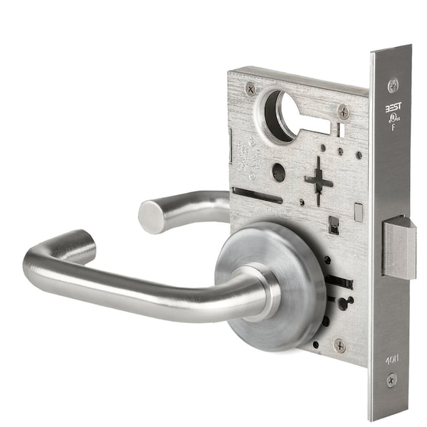 Best Grade 1 Passage Mortise Lock, 3 Lever, H Rose, Non-Keyed, Satin Stainless Steel Finish, Field Rever 45H0N3H630 - main