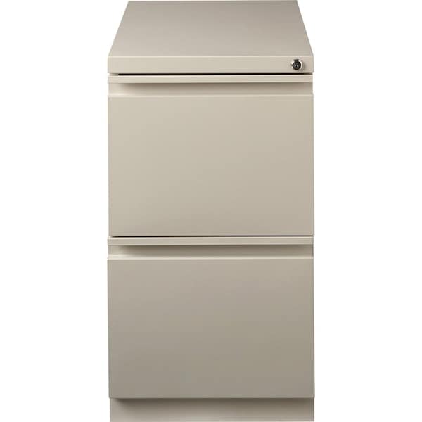 Lorell Mobile 2-Drawer File Cabinet with Full-Width Pull, 15" x 20" x 27.8", Putty LLR49523 - main