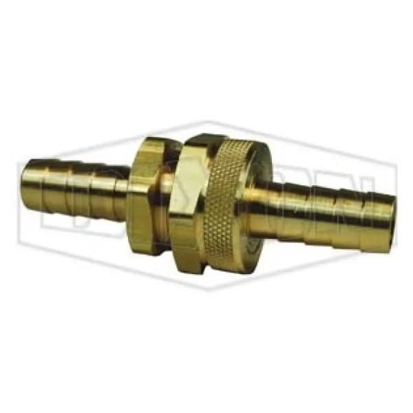 Dixon Standard Shank Garden Hose Fitting Set with Hex Nut, 3/4-11-1/2 x 1/2 in Nominal, Brass, Domestic 5920808KLF - main