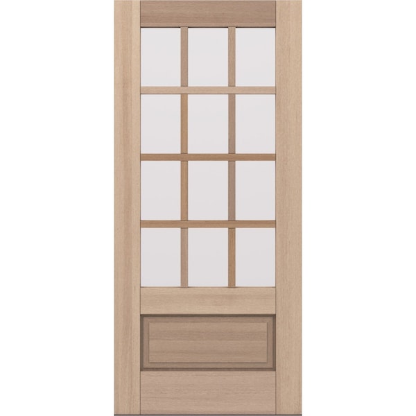 Doornmore G7512, 37.75" x 82" ( 36" Door) Right Hand, Mahogany SDL 12 Lite 3/4 Lite Exterior Door G7512-SW-3680_1_RI - main