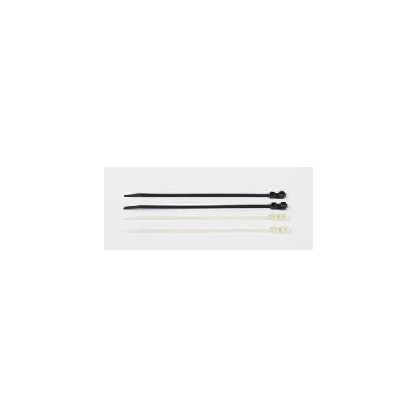 Peco Fasteners Cable Tie, 7 in L, 1-7/8 in Max Bundle Dia., Black, Nylon, 50 lb Strength, 100 PK AL-07-50-MH-0-C - main