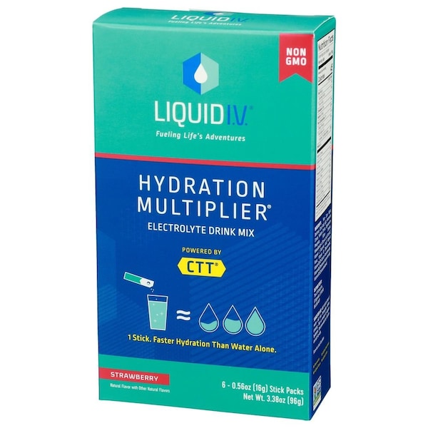 Liquid I.V. Hydration Multiplier Strawberry Electrolyte Drink Mix, 6 count LVM6015 - main