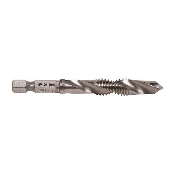 Greenlee Drill/Tap/Countersink Bit, 3/8-16x3 1/4 L DTAP3/8-16 - main