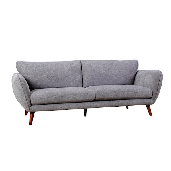 Homeroots 79" X 39" X 34" Gray Polyester Sofa 373997 - main