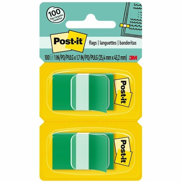 3M FLAGS, POST-IT, 1", 100CT, GN MMM680GN2 - main