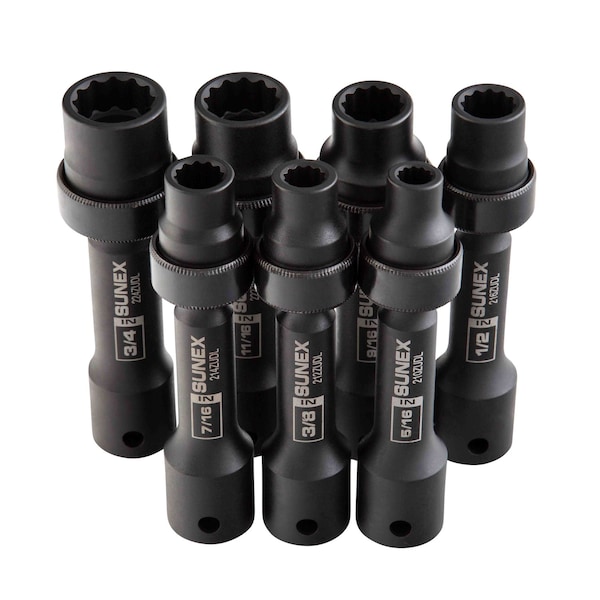 Sunex 7 Pc 1/2" Dr SAE 12pt Driveline Sckt Set 2696 - main