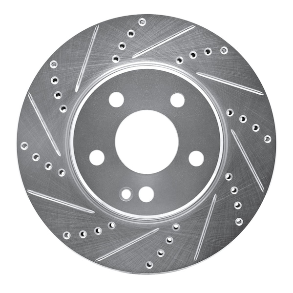 Dynamic Friction Co DFC Brake Rotor - Drilled and Slotted - Silver 631-63088L - main