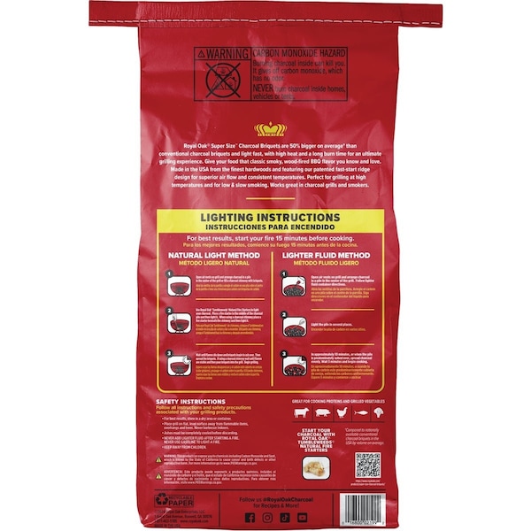 Royal Oak 14 Lb. Super Size Charcoal Briquets 800-002-787 - main
