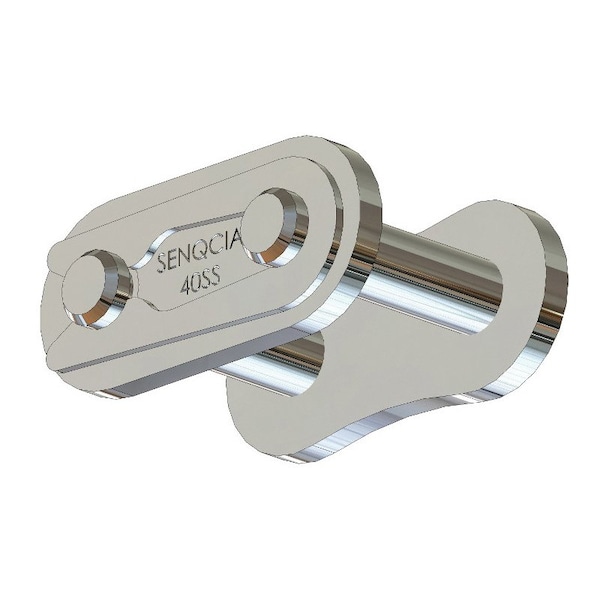 Senqcia 40SSCL Single Strand Spring Clip Connecting Link, 40SS chain, .5P, .7 OAW, .156 Pin, 304SS S-40SSCL - main