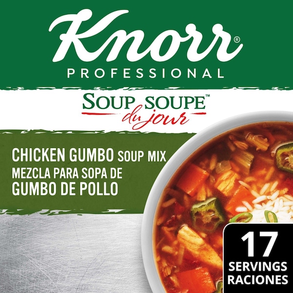 Knorr Professional Soup du Jour Chicken Gumbo Soup Mix, 16.9 Ounce 84124301 - main
