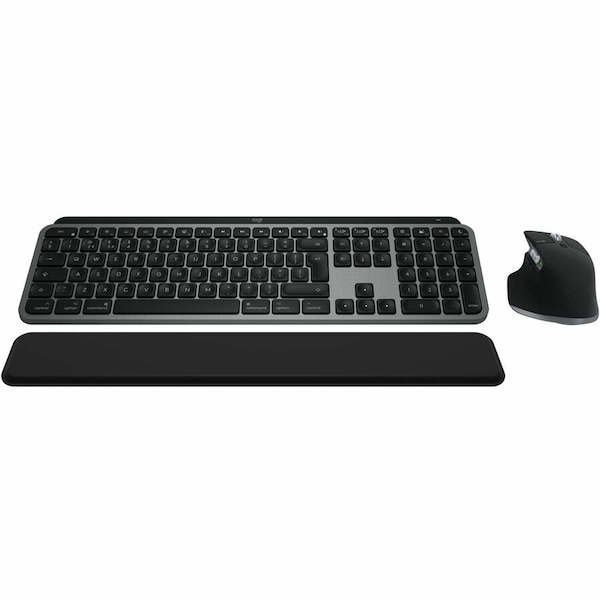 Logitech MX Keys S Combo for Mac, Wireless Keyboard and Mouse With Palm Rest, Bluetooth, Space Gray 920-012592 - main