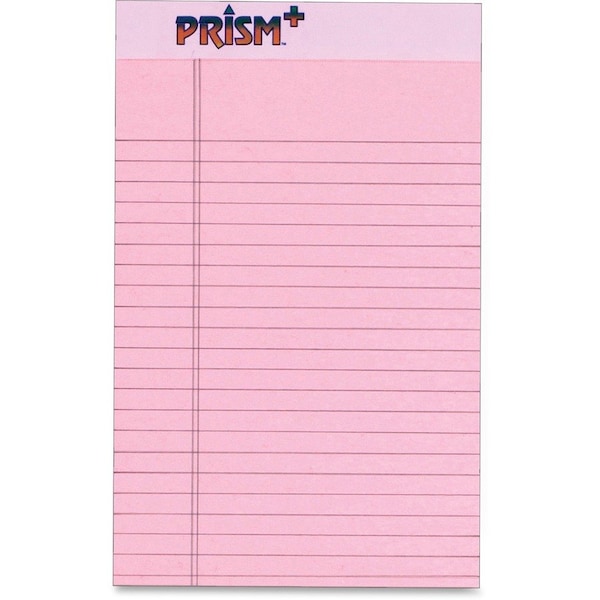 Tops Business Forms TOPS, PRISM + WRITING PADS, NARROW RULE, 5 X 8, PASTEL PINK, 12PK 63050 - main