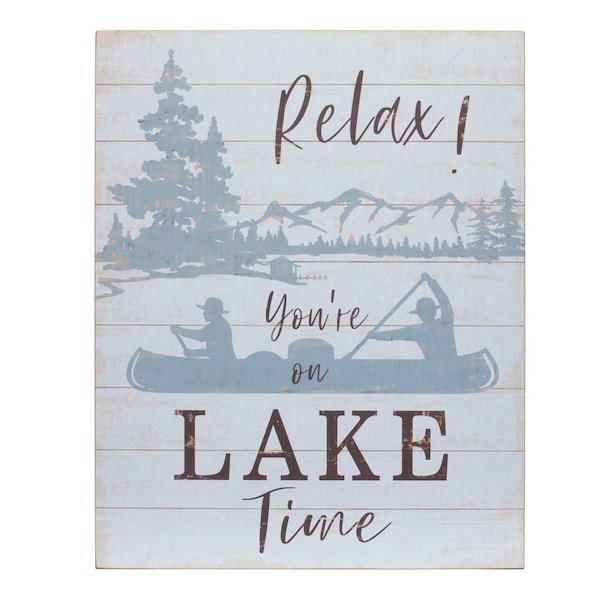 Homeroots Set of Two White Black And Blue Trees, Lake Lake Wood Framed Art, 2PK 516399 - main