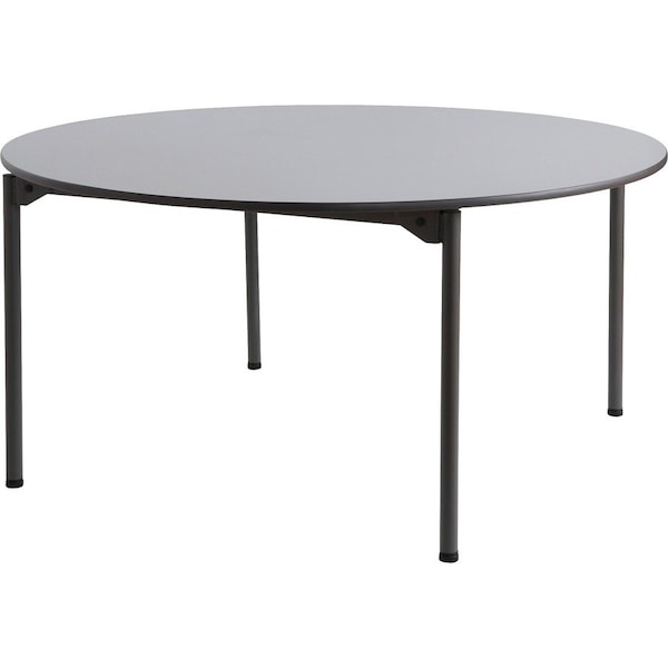 Iceberg Maxx Legroom Folding Table, Grey Top, Charcoal Frame, 60 in Dia x 29.5 in H 65867 - main
