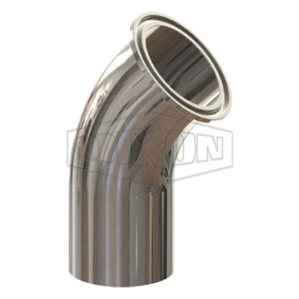 Dixon T2KM BioPharm Line High Purity Bradford Pipe Elbow, 4 in Nominal, Clamp x Weld End Style, 316L Stain T2KM-400PM - main