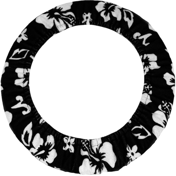 Coverking STEERING WHEEL GRIP DESIGNER VELOUR HAWAIIAN BLACK M10A1 - main