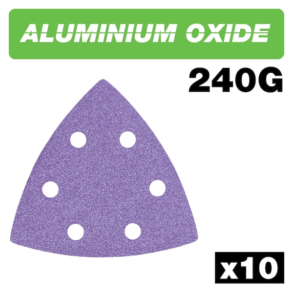 Trend Aluminum Oxide 240 Grit Delta Sanding Sheets, 93mm, Pack of 10, AB/OSC/240A, 10PK U*AB/OSC/240A - main