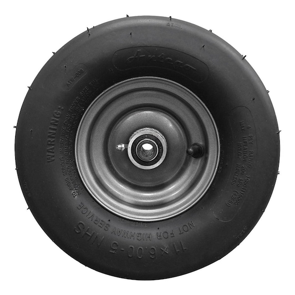 Antego 11 x 6-5 in Lawn Mower Tire & Wheel Assembly, Dark Gray, 2 PK A5300390820804116005 - main