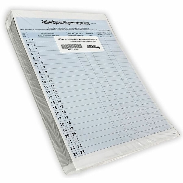 Tabbies Patient Signin Label Forms, Blue, 125PK TAB14541 - main