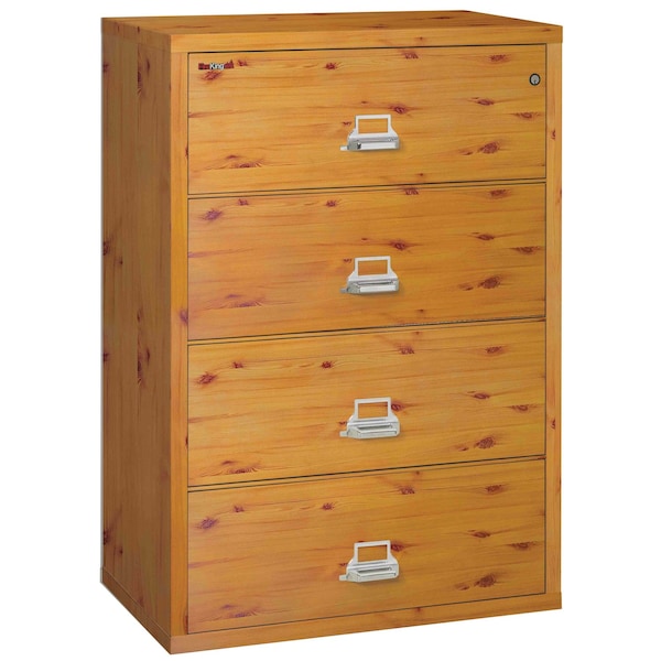 Fireking 4 Drawer, 1 Hr Fire & impact rated, 38" wide lateral Knotty Pine 4-3822-CKP - main
