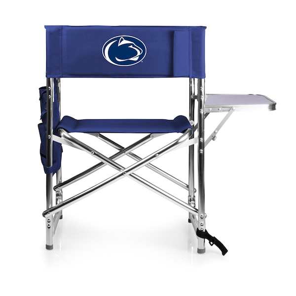 Picnic Time Family Of Brands NCAA Penn State Nittany Lions Sports Chair with Side Table - Beach Chair 809-00-138-494-0 - main