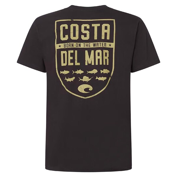 Costa L Short Sleeve Men's Crew Neck Black Species Shield Tee Shirt FQA400025-001L - main