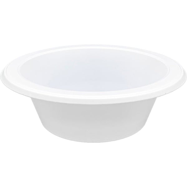 Genuine Joe Reusable Plastic Bowls - 12 oz - Disposable - White, 1000PK GJO10424CT - main