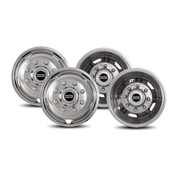 Pacific Dual Fits 17 8 Lug 5 Vent Holes Wheel Polished Stainless Steel BoltOn 30-1708 - main