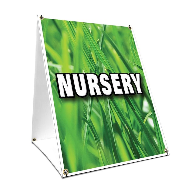 Signmission Nursery, 24 Inch x 18 Inch A-frame Yard Sign, Plastic Sign SBC-1824-Nursery - main