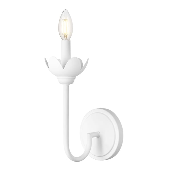 Z-Lite Allistair 1-Light Wall Sconce, 5.25 in W, Textured White 352-1S-TW - main