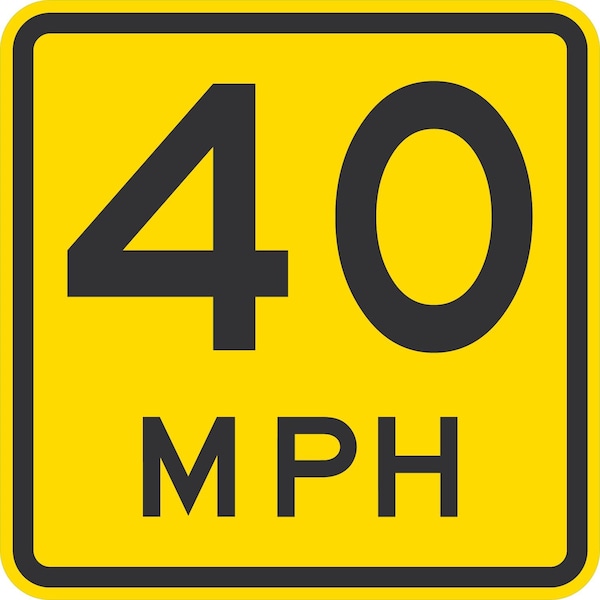 Lyle 40 MPH, 24x24, Engineer Grade, Yellow G-13665-EG_24x24 - main