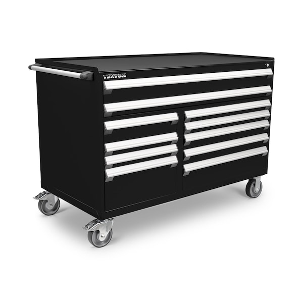 Tekton Rolling Tool Cabinet, 11 Drawer, Black, Steel, 60 in W x 32 in D x 41-1/2 in H OCL64100STM - main