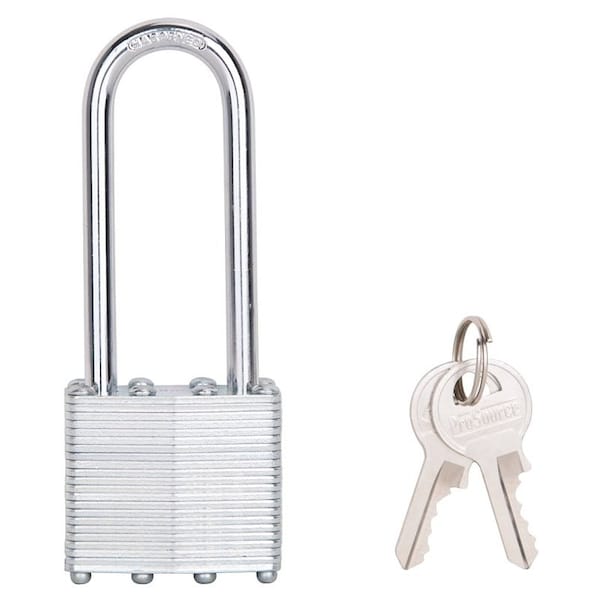 Prosource Padlock, Long Shackle, 1/4 in Dia Shackle, 2-3/4 in H Shackle, Steel Shackle, Steel Body HD00020L - main