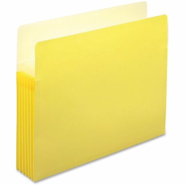 Smead File Pocket, StraightCut Tab, 514 Expansion, Letter Size, Yellow, 10 per Box 73243, Yellow SMD73243 - main