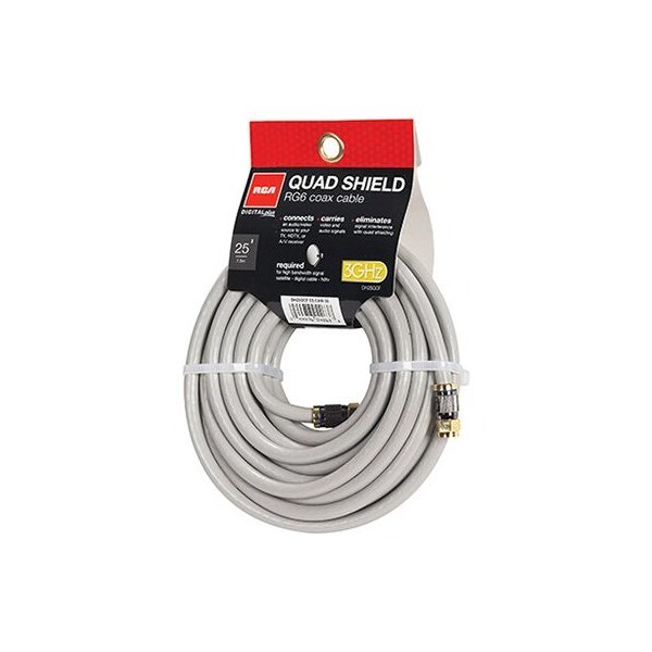 Audiovox 25' Gry Quad Coax Cable DH25QCEV - main