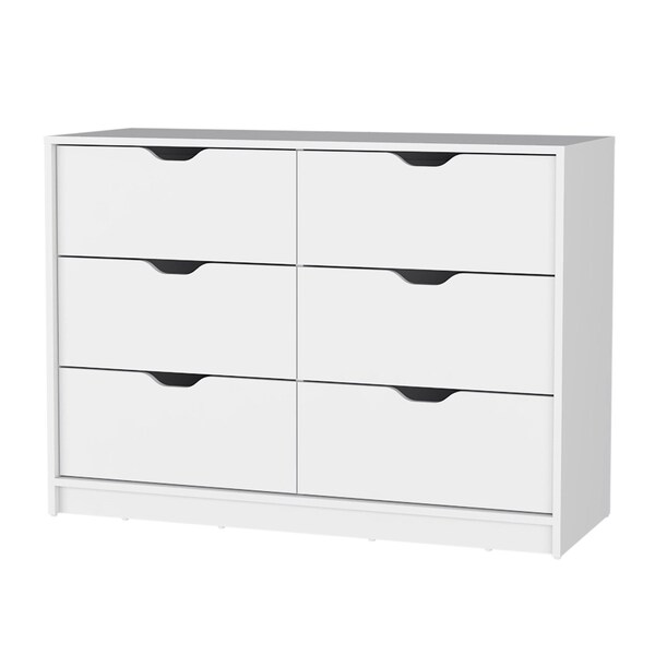 Homeroots 42" White Six Drawer Dresser 518026 - main