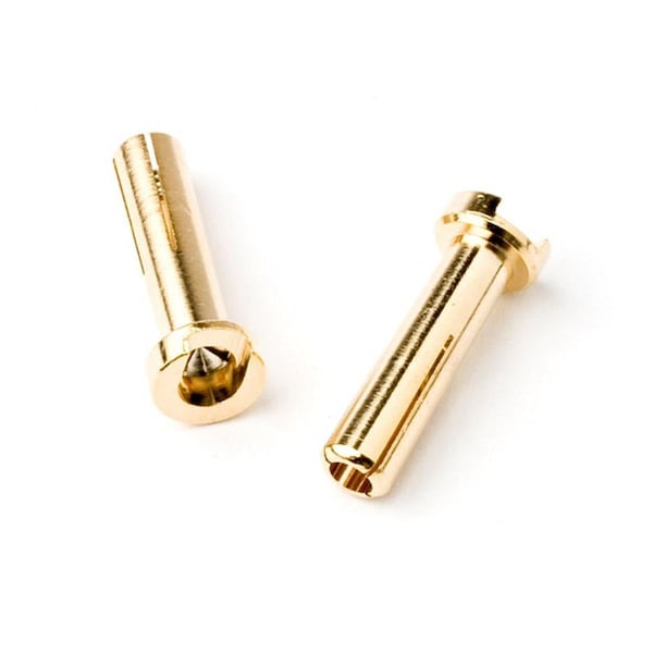 Tq Wire 4 mm Male Bullets Low Profile Connector, Gold - 14 mm TQW2502 - main