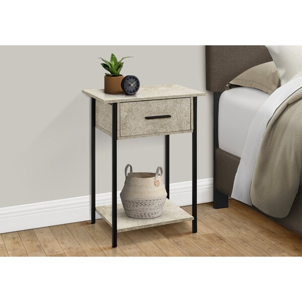 Monarch Specialties Rectangle 2 Tier Accent Table, 24 in W, 18 in L, 11.75 in H I 3818 - main