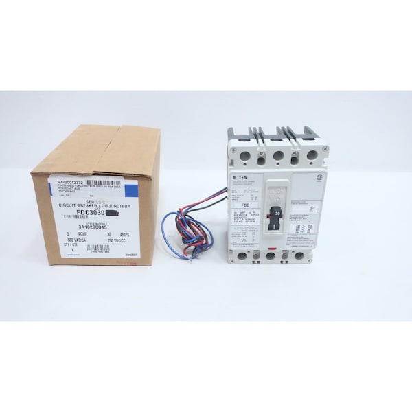 Eaton MOLDED CASE CIRCUIT BREAKER 30A 600V-AC 3P FDC3030 - main