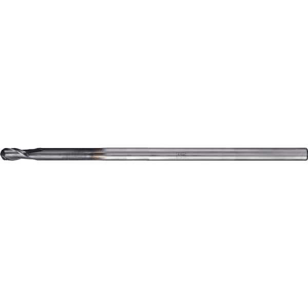 Pferd PFERD Ball Nose End Mill, 2 flutes, 1/8'' Dia, 1/4'' APMX, 3'' OAL, cylindrical shank 23003008 - main